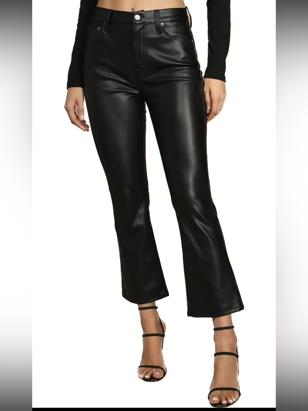 Pistola Lennon Black Faux Leather Pants, 25